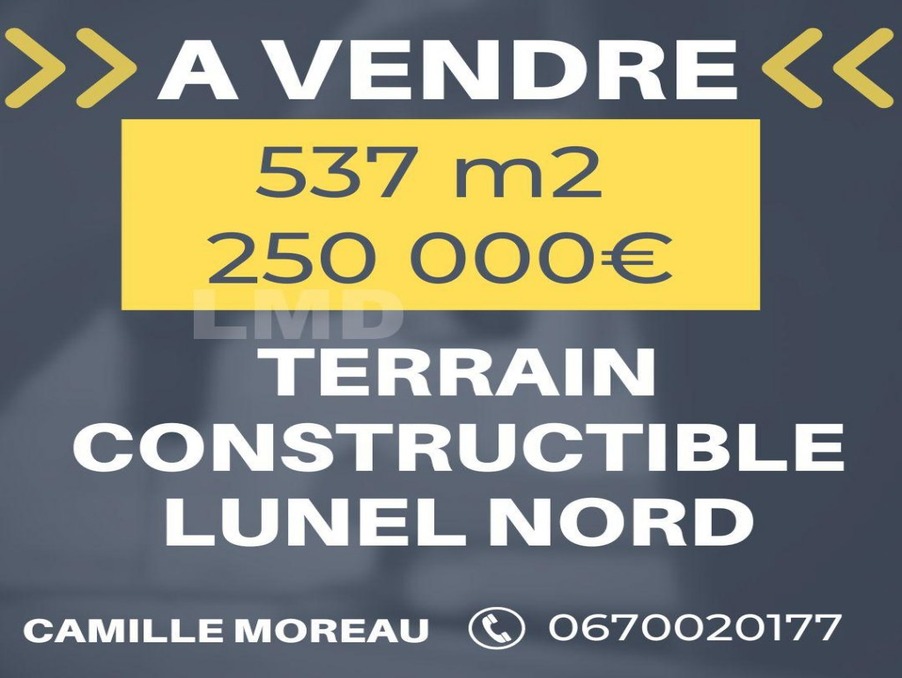 Vente Terrain LUNEL 34400 Herault FRANCE