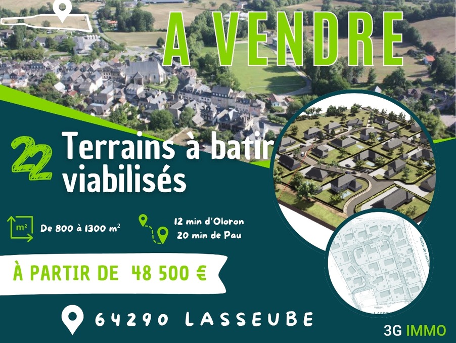 Vente Terrain LASSEUBE 64290 Pyrenes Atlantiques FRANCE
